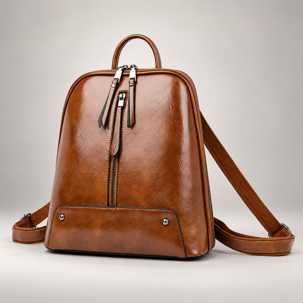 Veronica Convertible Backpack Purse with Top Handle and Multi-Zip Compartments