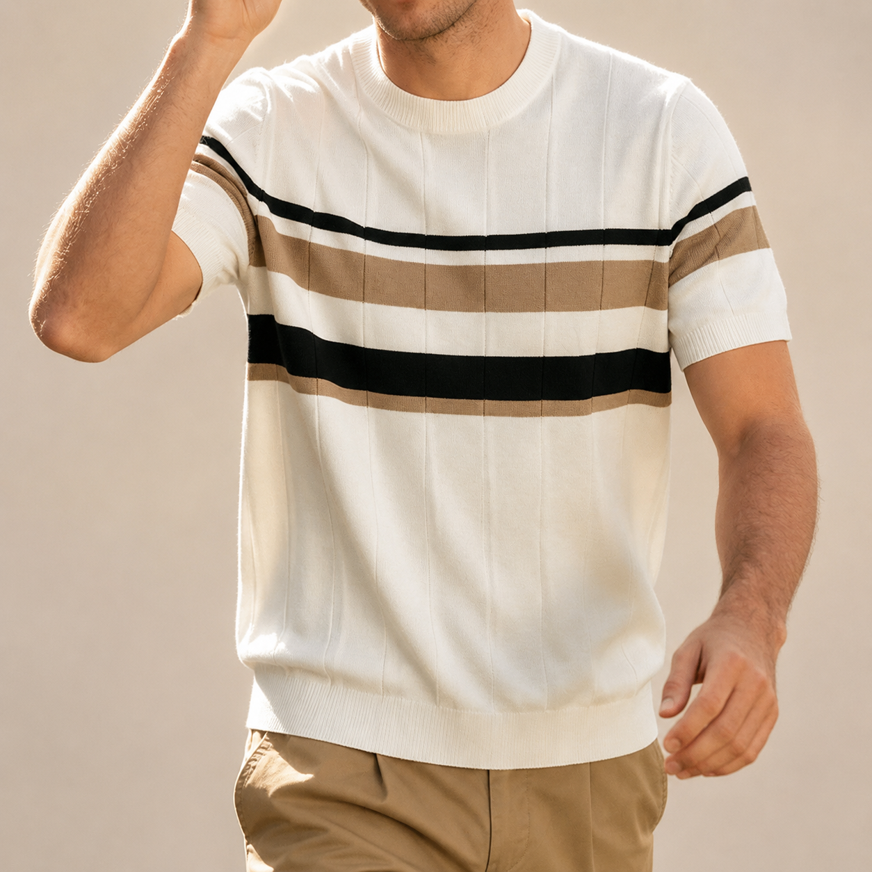 Grant Men’s Striped Knit T-Shirt
