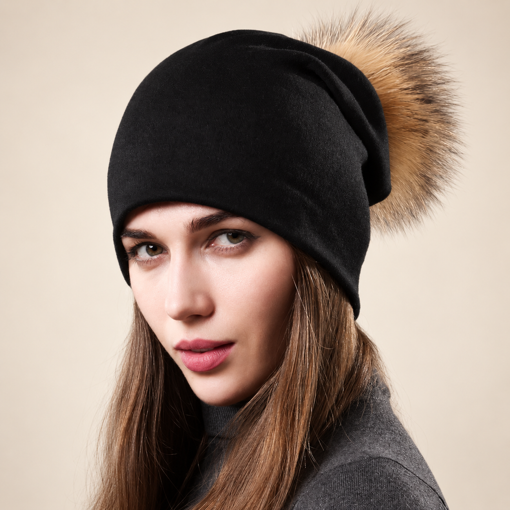 Elodie Women’s Slouchy Pom-Pom Beanie