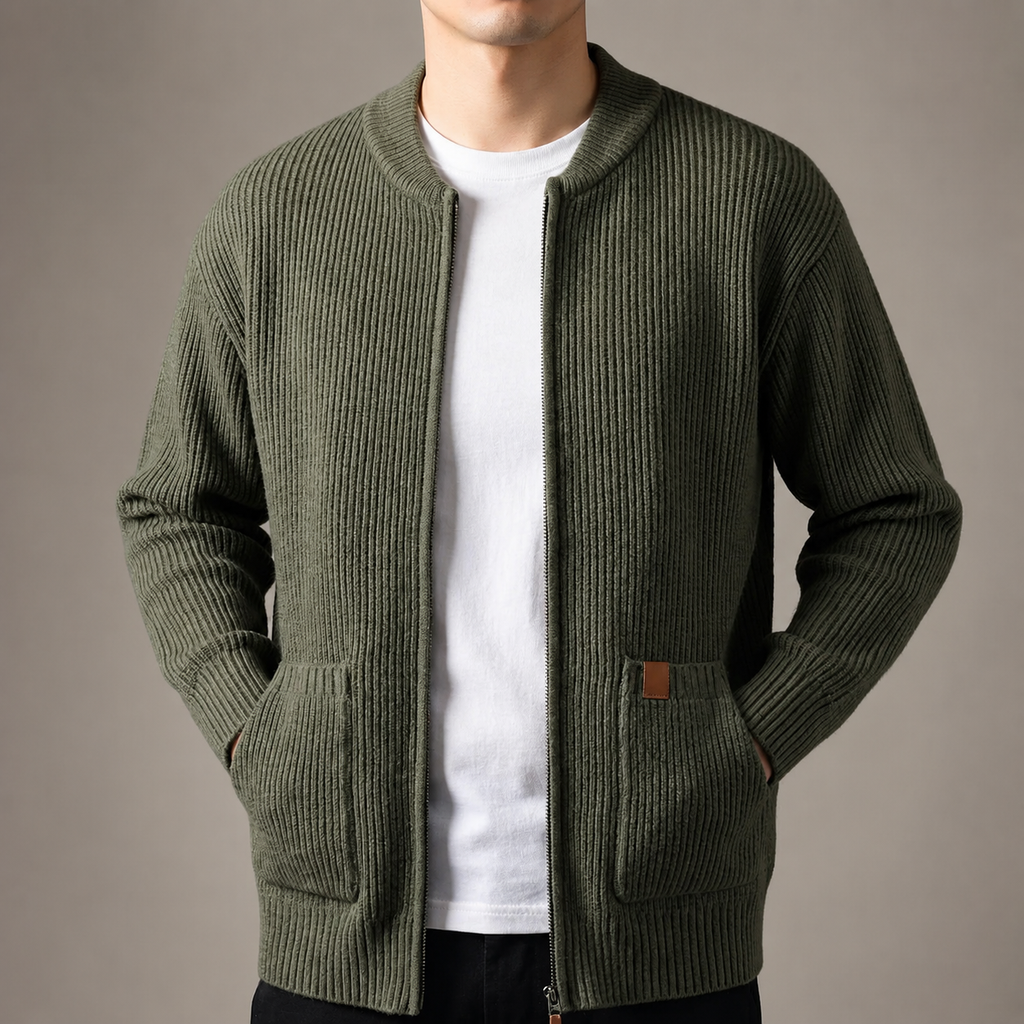 Ethan Men’s Textured Knit Jacket