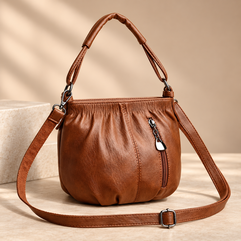 Marcella Women's Soft-Texture Shoulder Bag with Adjustable Crossbody Strap