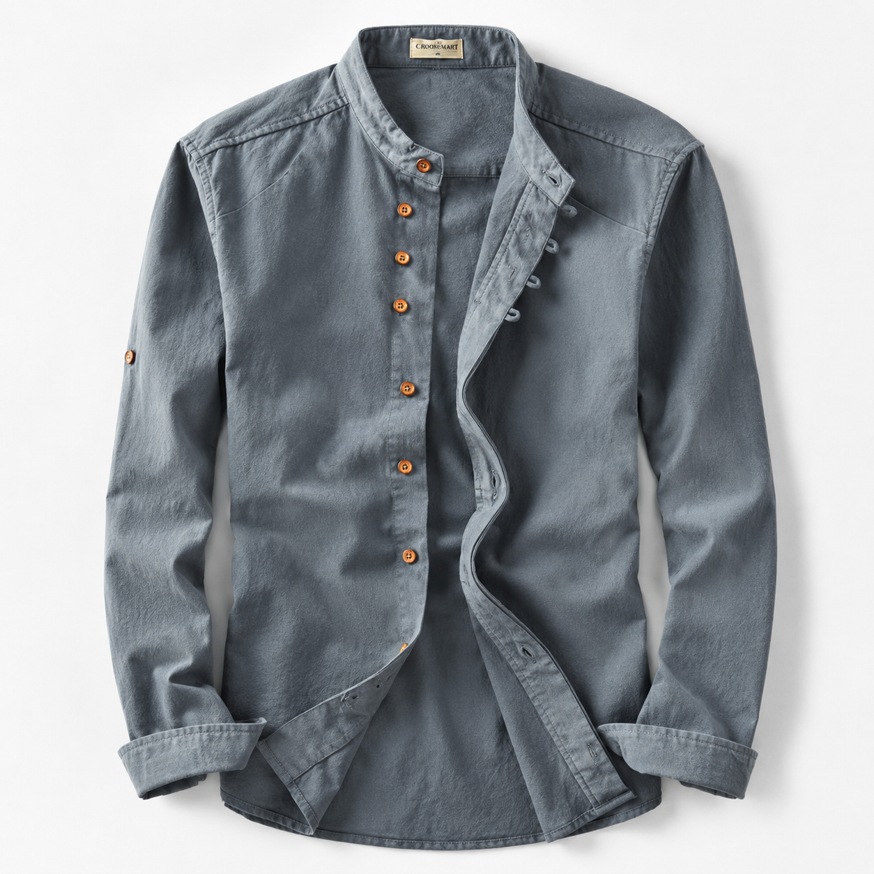 Ethan Men’s Linen-Cotton Japanese-Inspired Short-Sleeve Shirt