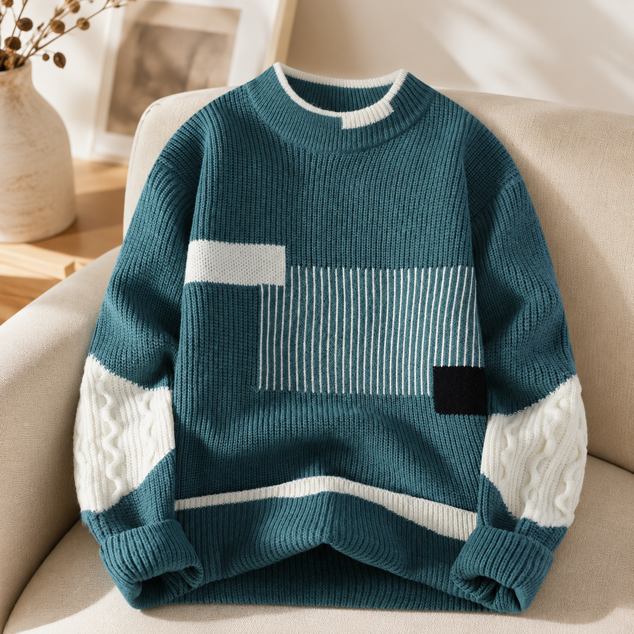 Caleb Geometric Knit Sweater