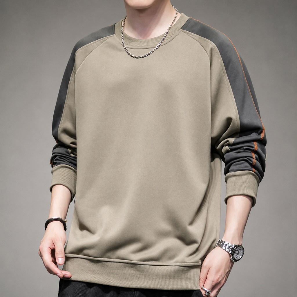 Mason Whitmore Men’s Color Block Crewneck Sweatshirt