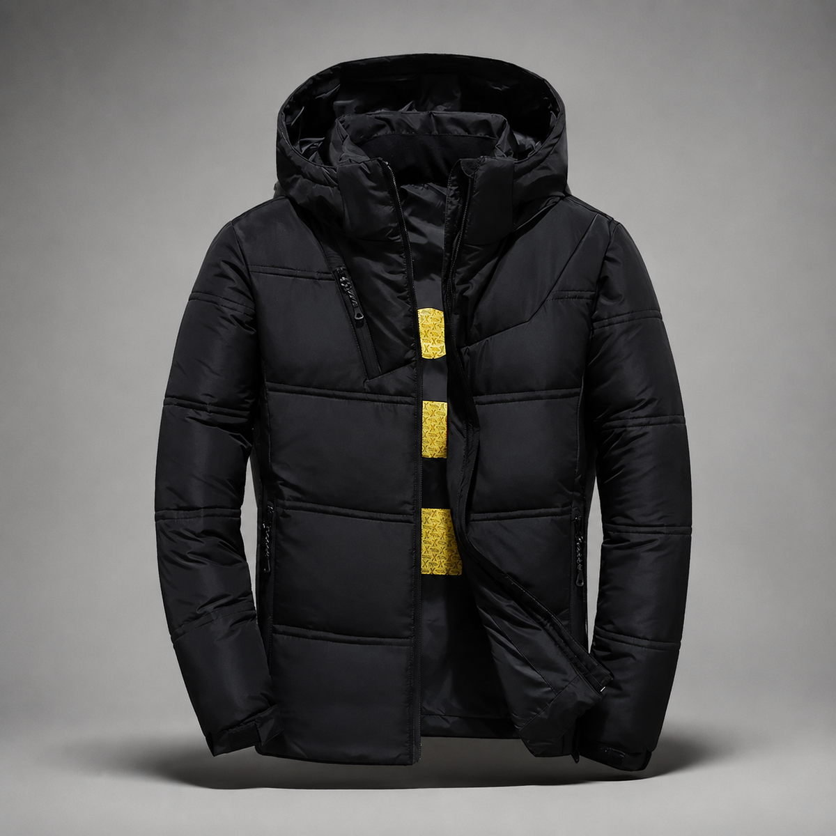 Graham Hooded Puffer Jacket – Quilted Padded Zip-Up Coat