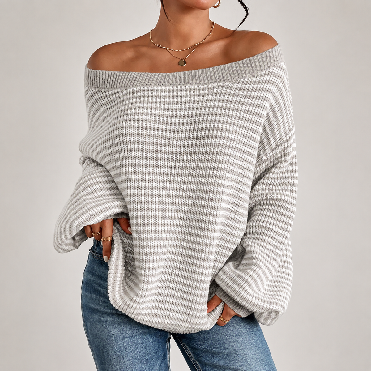 Harper Women’s Oversized Textured Knit Sweater