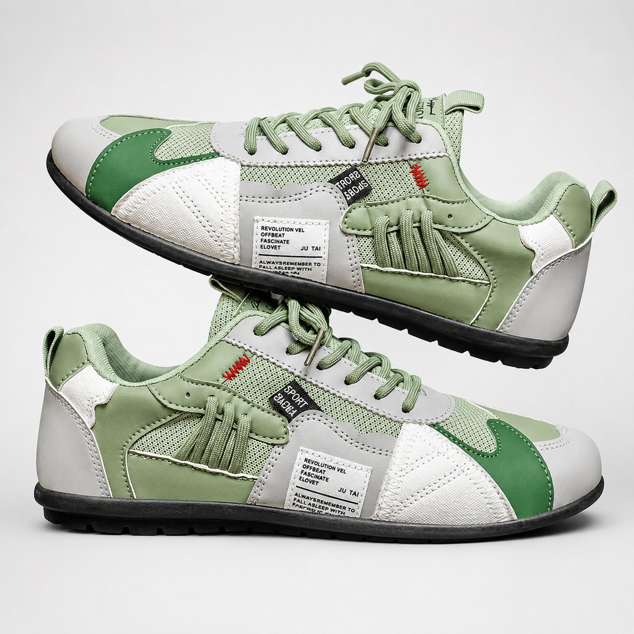 Carter Patchwork Lace-Up Street Sneakers