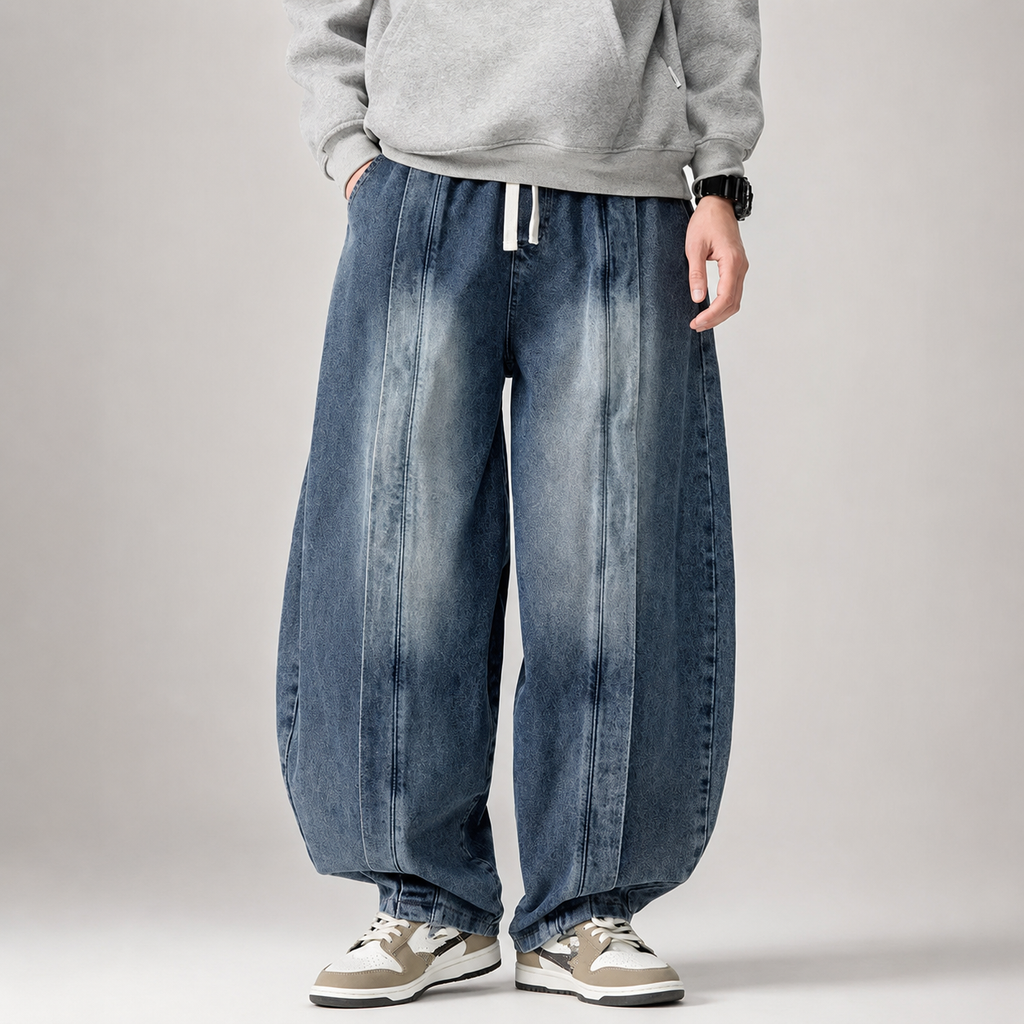 Lorenzo Carter Men’s Wide-Leg Denim Pants