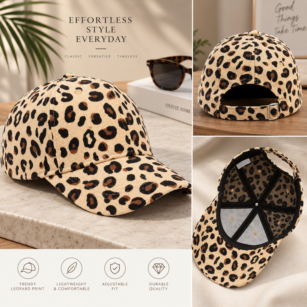 Vivienne Leopard Print Baseball Cap