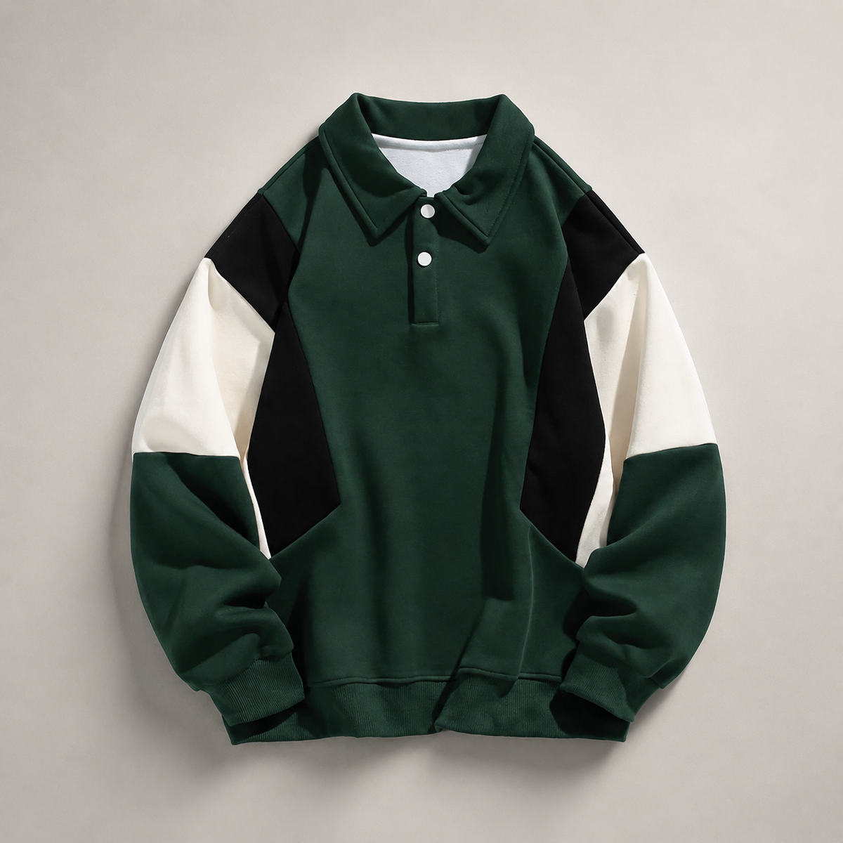 Arthur Color-Block Long Sleeve Polo Pullover
