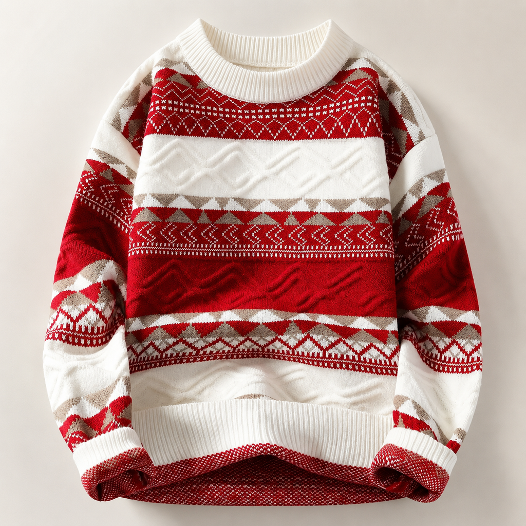 Oliver Men’s Geometric Knit Crewneck Sweater