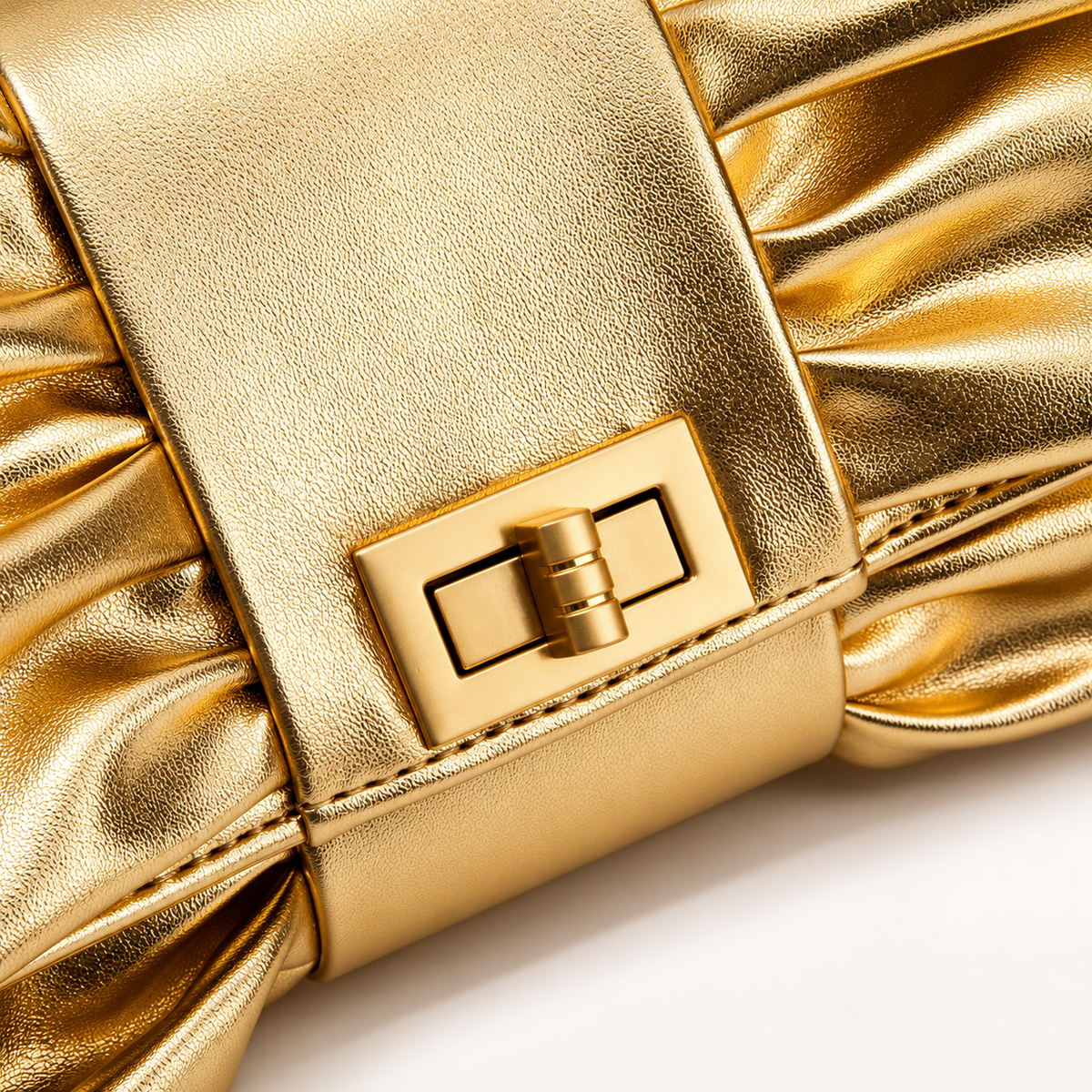 Bianca Bow Clutch Bag – Ruched Evening Purse