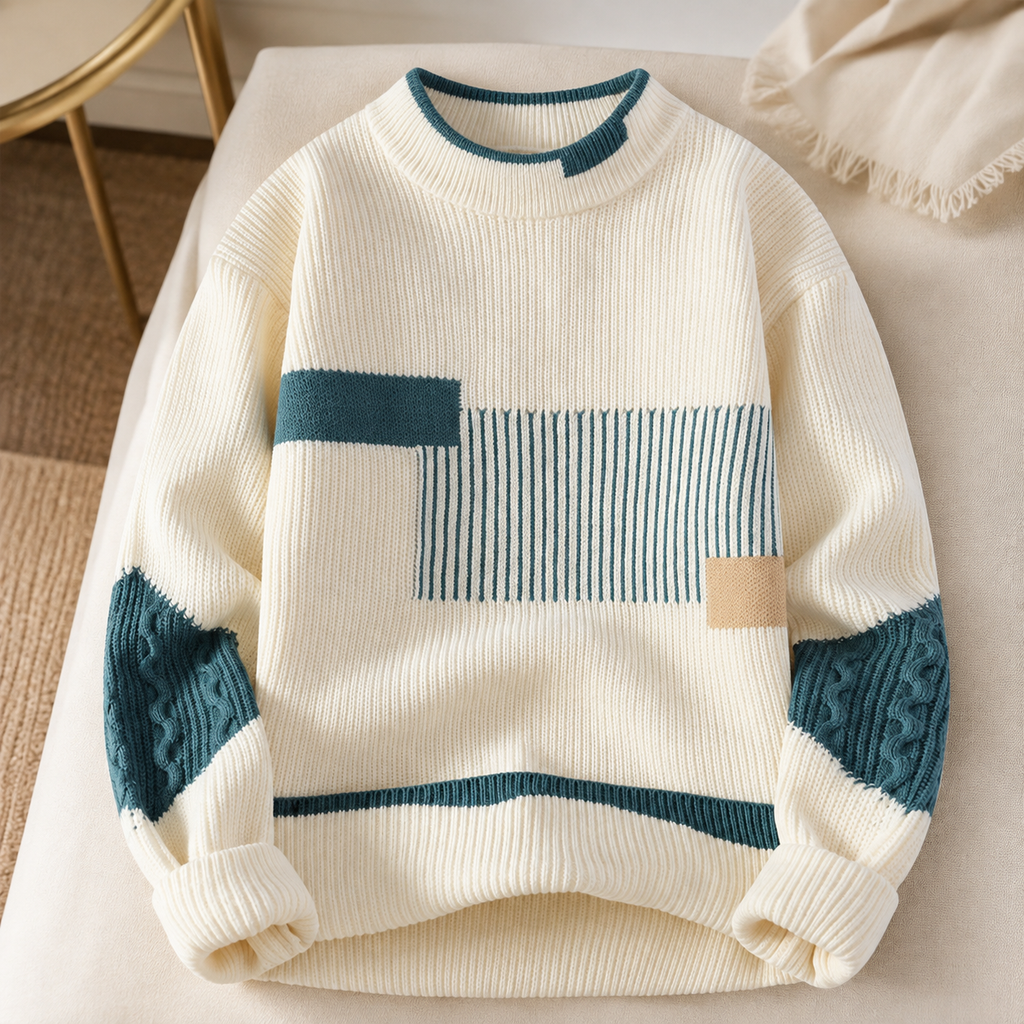 Caleb Geometric Knit Sweater