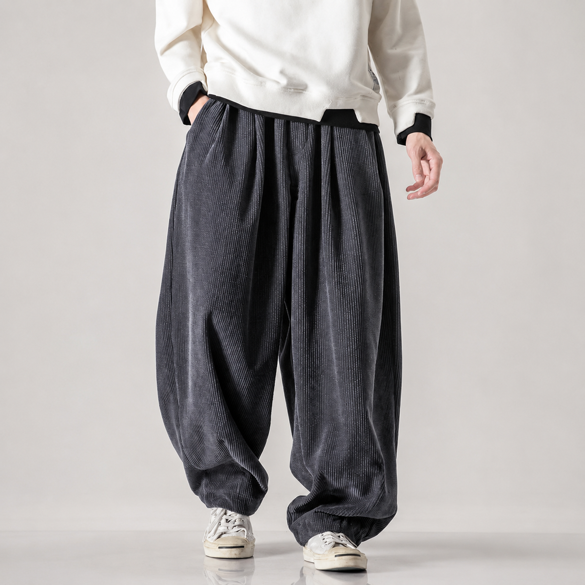 Emerson Men’s Wide-Leg Textured Pants