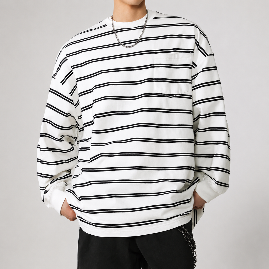Elliot Men’s Striped Long Sleeve T-Shirt