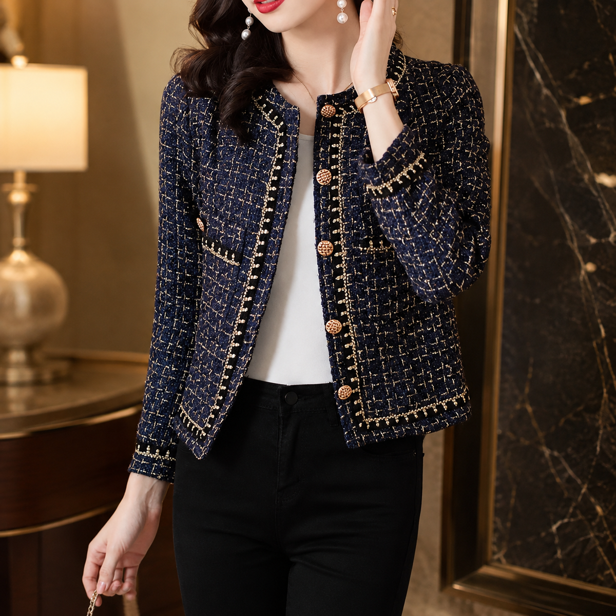 Rosalie Women’s Textured Cropped Jacket