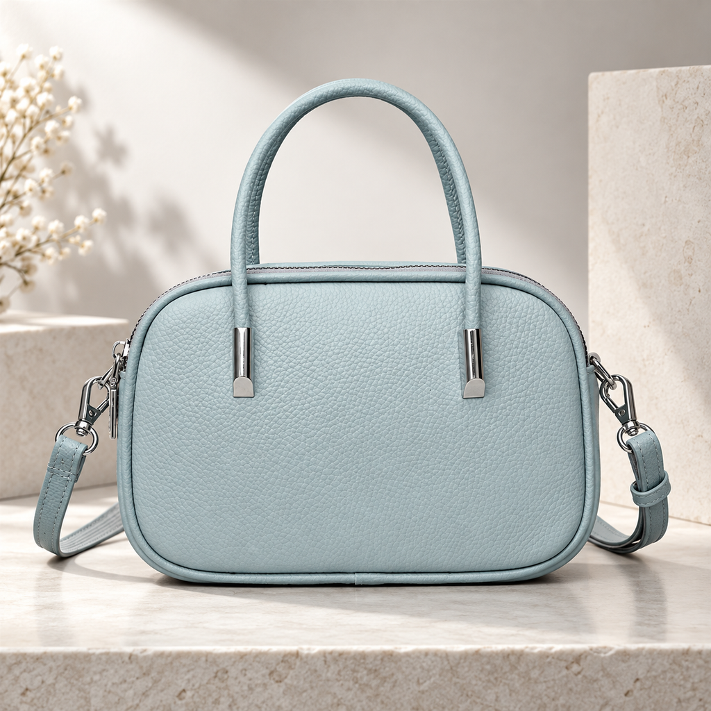 Elodie Women’s Structured Crossbody Handbag – Top Handle Zip Shoulder Bag