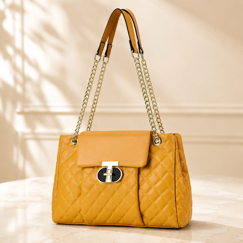 Vivienne Women’s Quilted Chain Handle Handbag