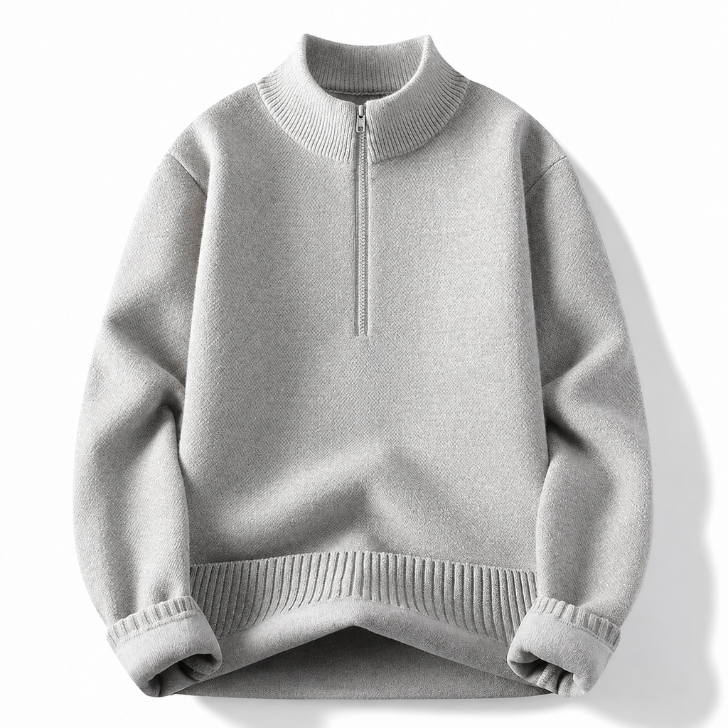 Adrian Bellini Men’s Quarter-Zip Knit Sweater