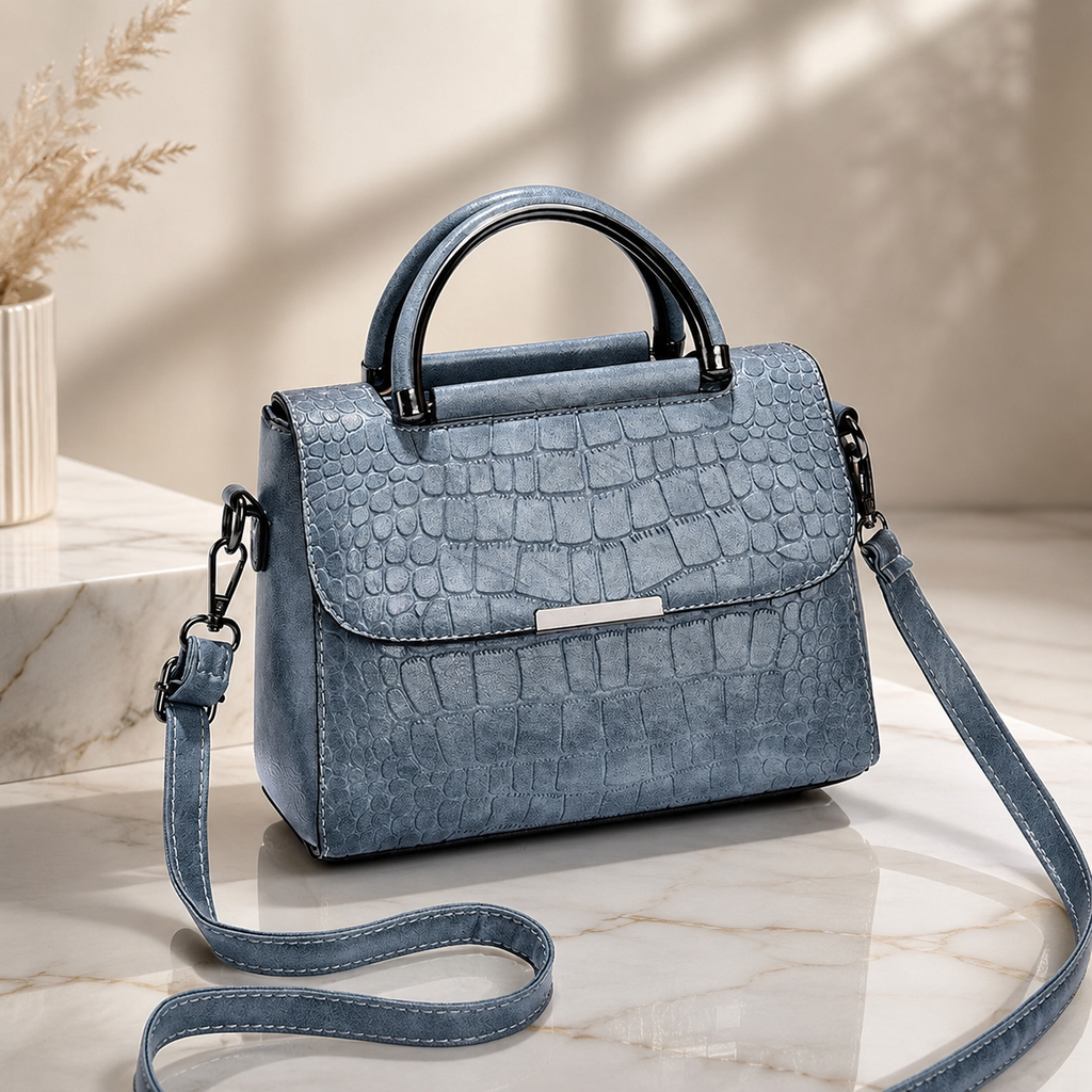Camille Women’s Croc-Embossed Handbag