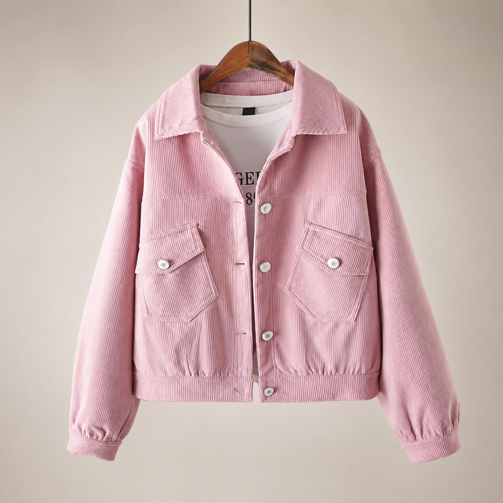 Elodie Corduroy Button-Front Jacket