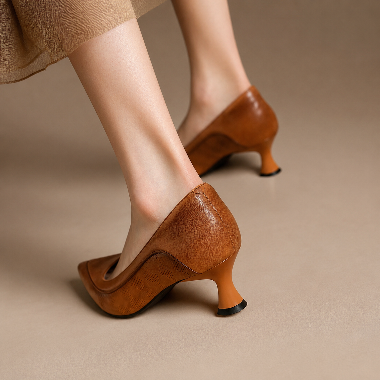 Whitney Women’s Genuine Leather Pointed-Toe Pumps