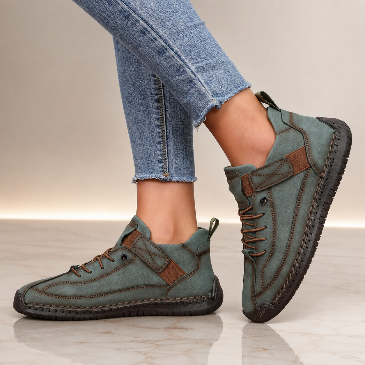 Riley Lace-Up Walking Sneakers