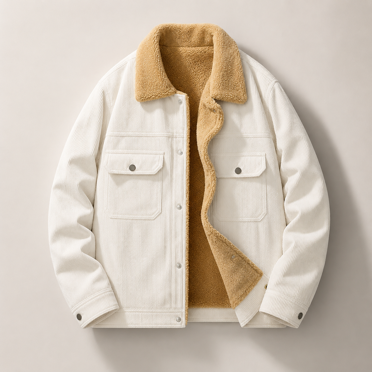 Bramwell Sherpa-Lined Corduroy-Textured Jacket