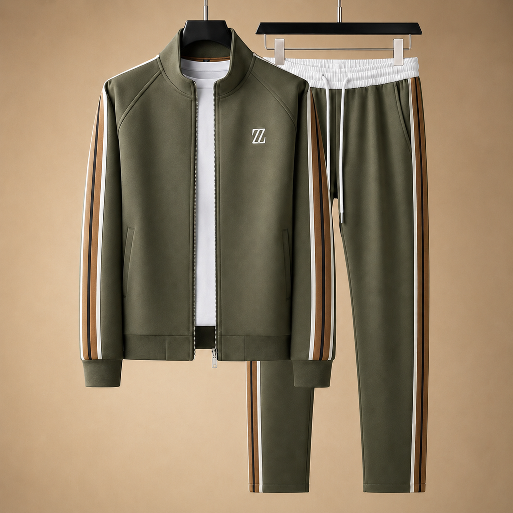 Cameron Men’s Striped 2-Piece Knit Tracksuit Set