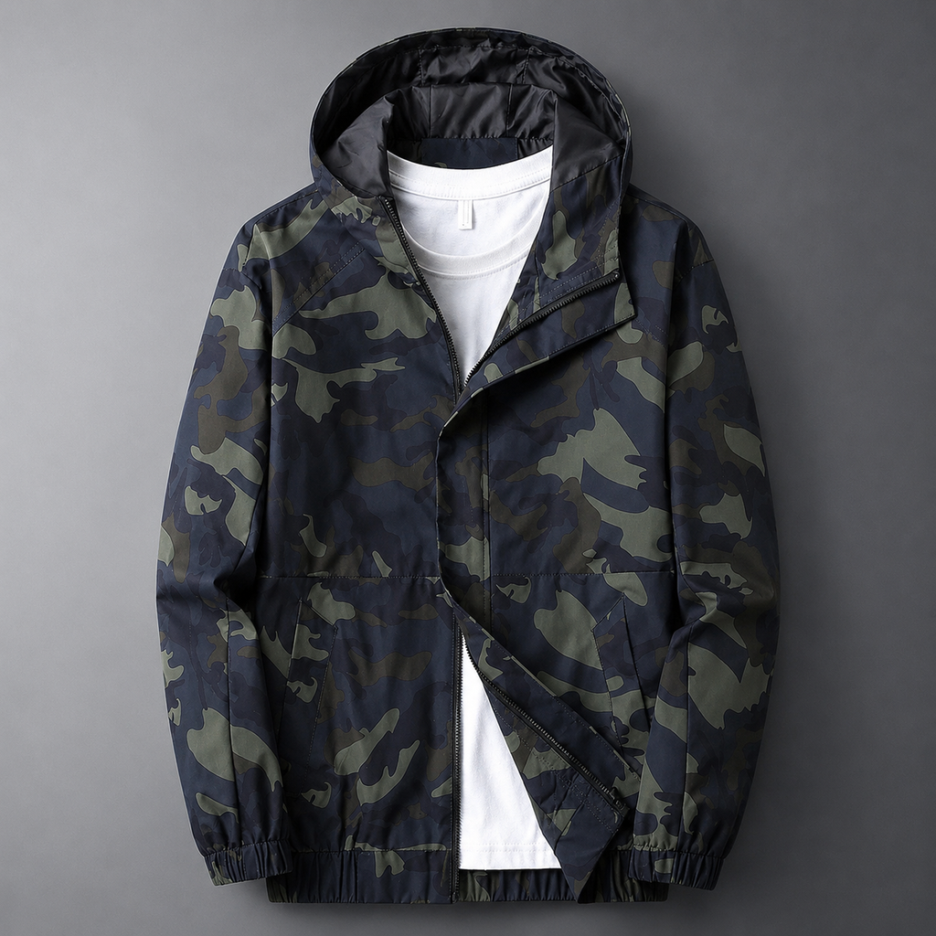 Harrison DeLuca Men’s Camo Hooded Jacket