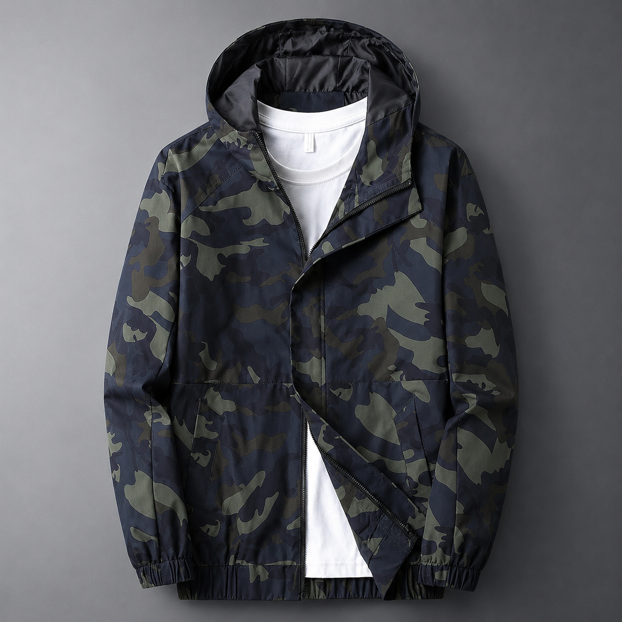 Harrison DeLuca Men’s Camo Hooded Jacket
