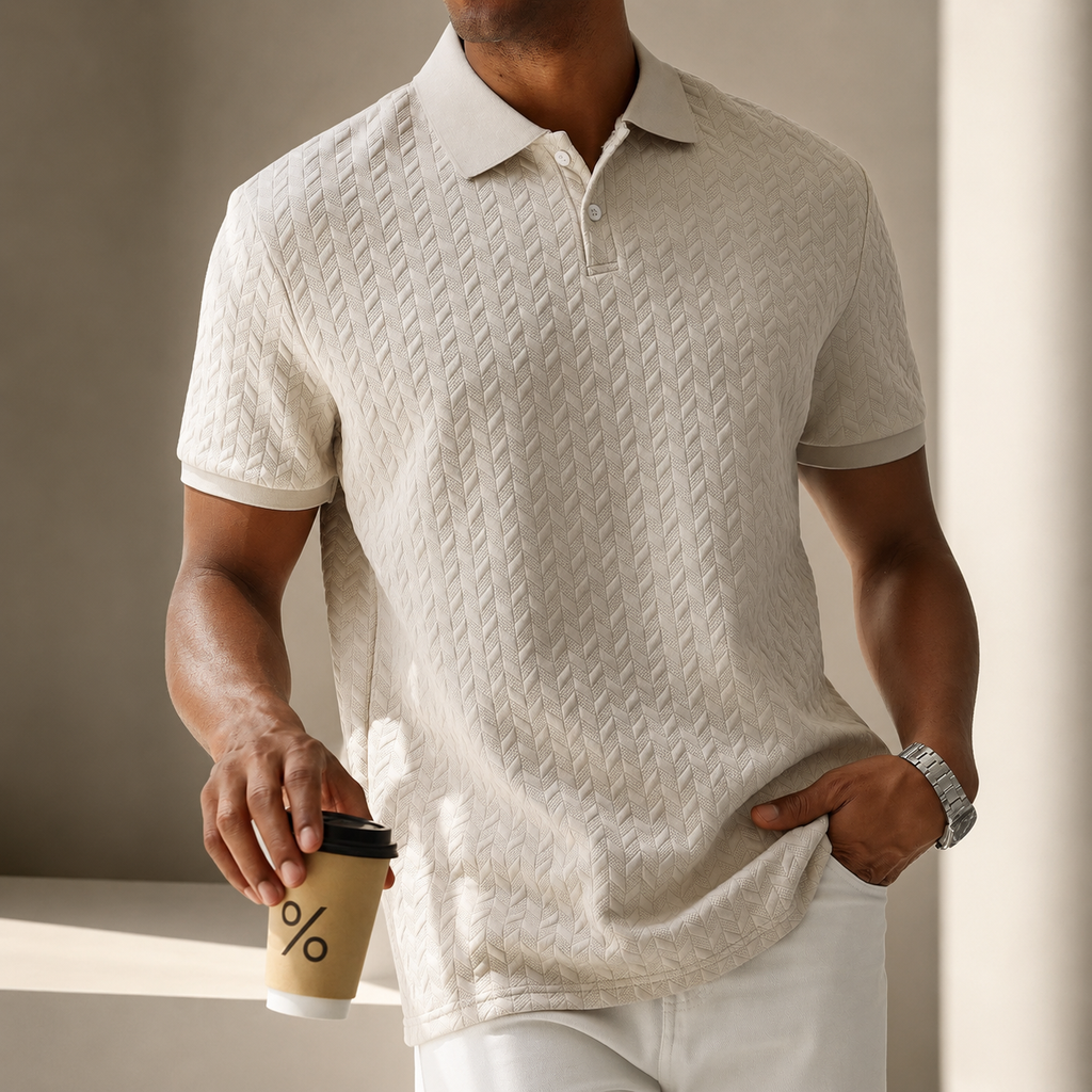 Owen Men’s Textured Polo Shirt