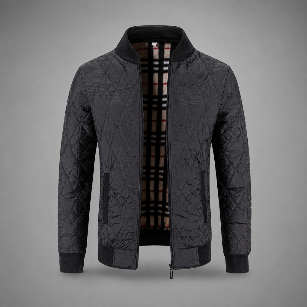 Austin Men’s Diamond Quilted Zip-Up Jacket