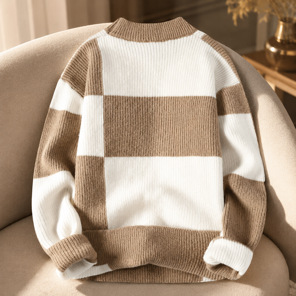 Logan Color-Block Knit Sweater