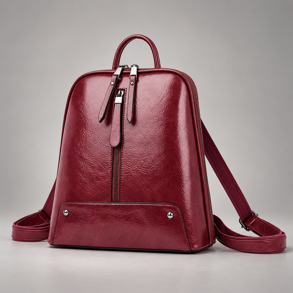Veronica Convertible Backpack Purse with Top Handle and Multi-Zip Compartments