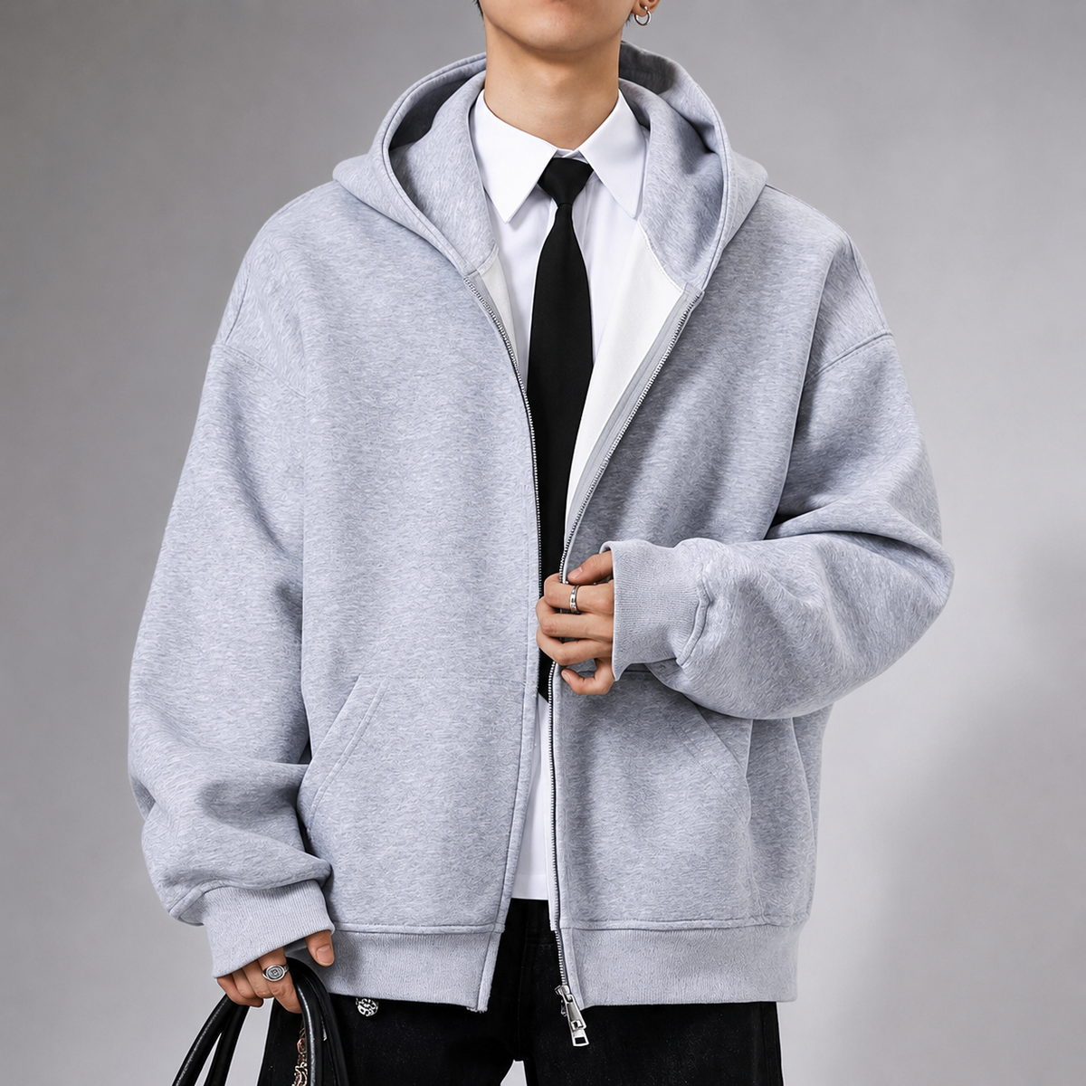 Wesley Relaxed Full-Zip Hoodie