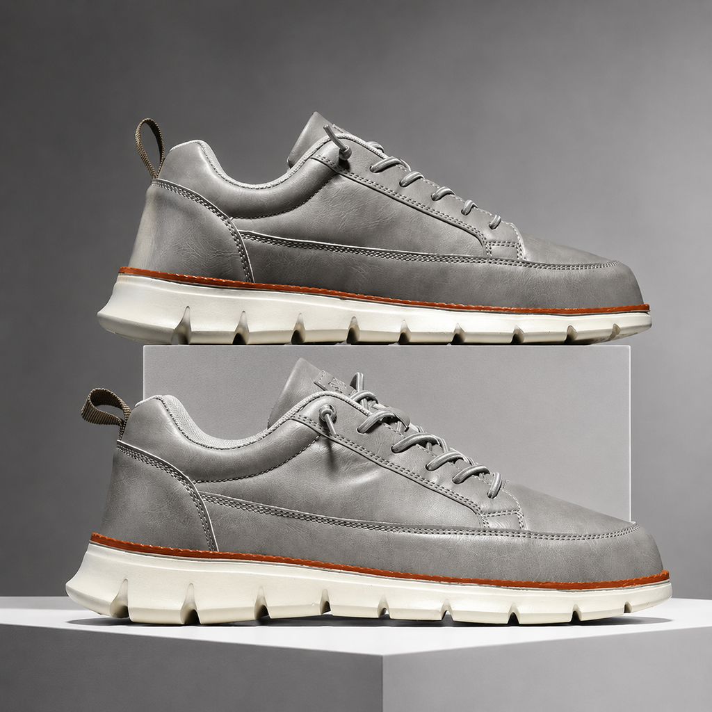 Logan Men’s Lace-Up Casual Walking Sneakers with Flexible Sole