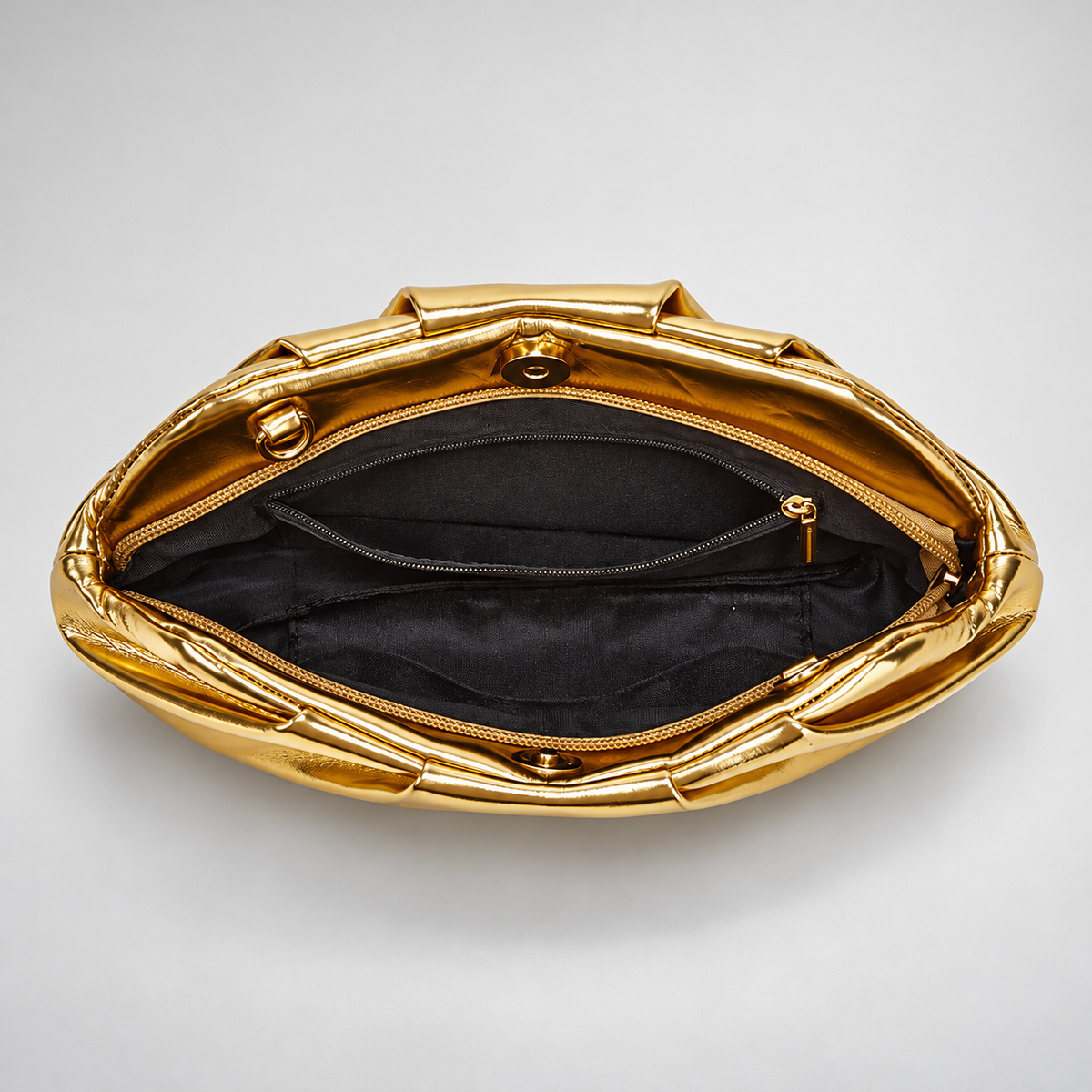 Alessia Pleated Clutch Bag with Chain Strap