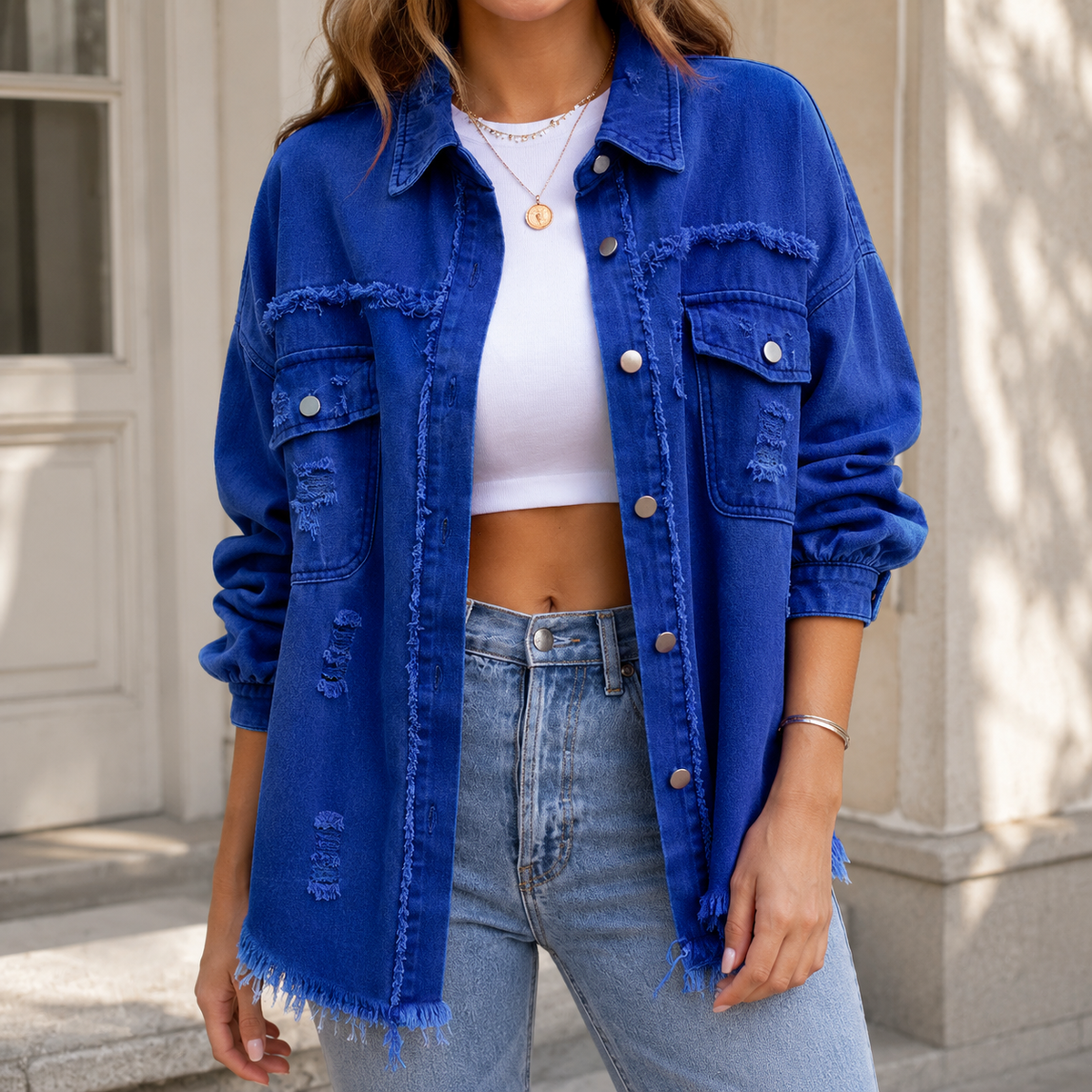 Peyton Oversized Denim Shirt Jacket