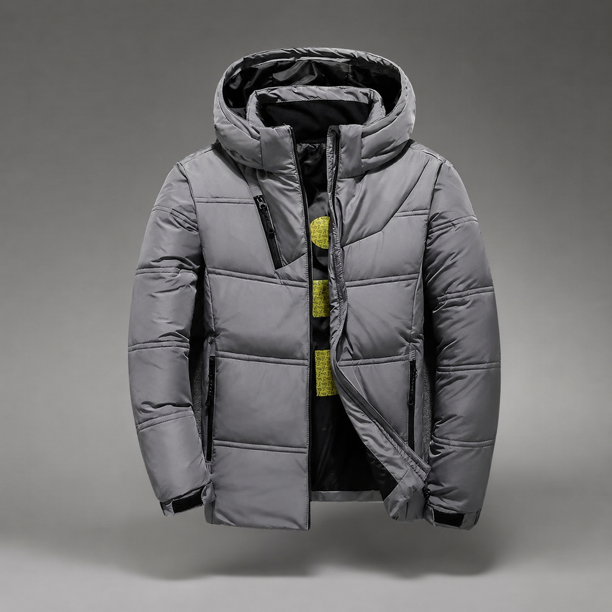 Graham Hooded Puffer Jacket – Quilted Padded Zip-Up Coat