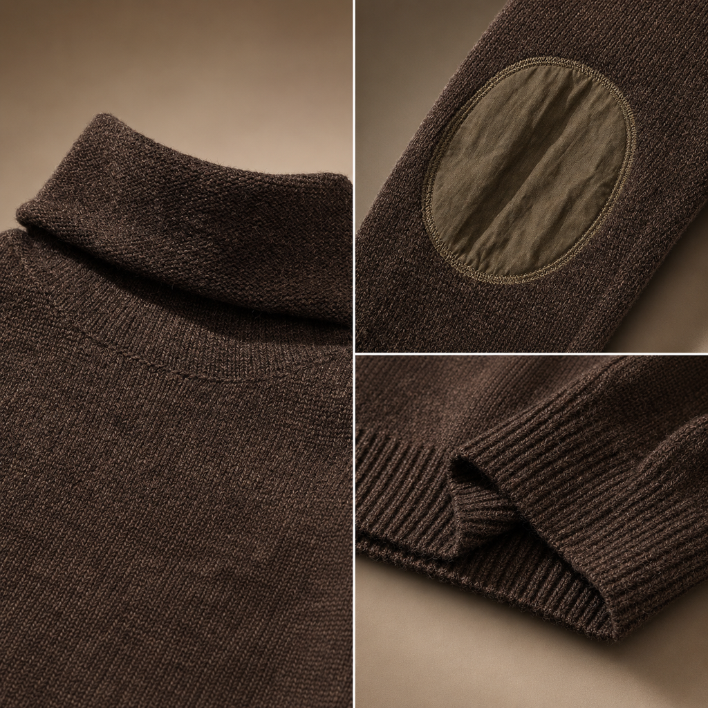 Matteo Men’s Cowl Neck Knit Sweater