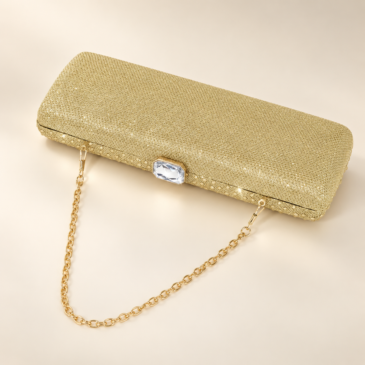Amélie Crystal Evening Clutch with Jewel Top Clasp