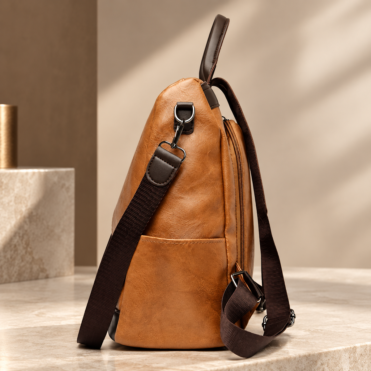 Alessandro Convertible Backpack Purse – Multi-Way Shoulder Bag with Zipper Closure