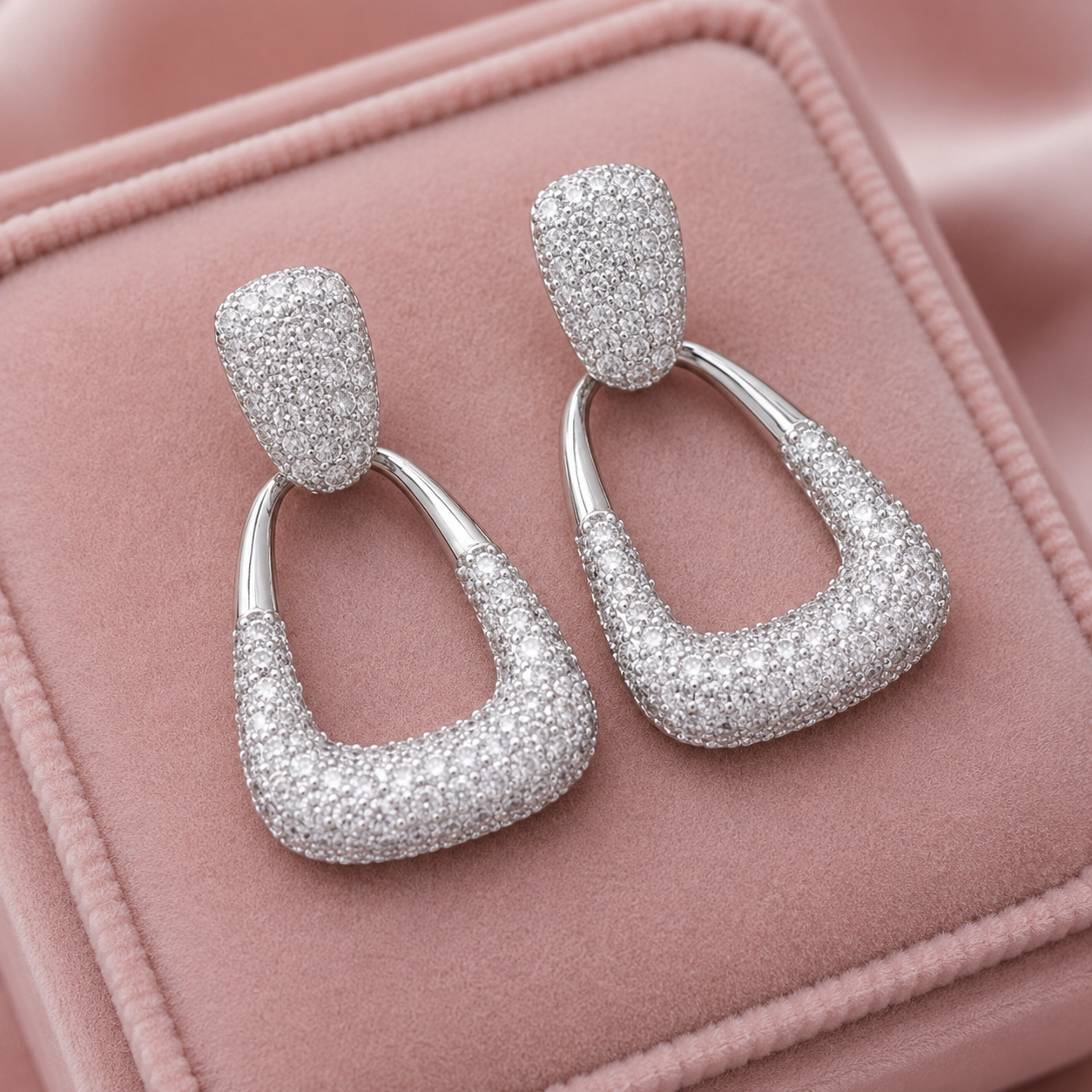 Avery Crystal Teardrop Statement Earring