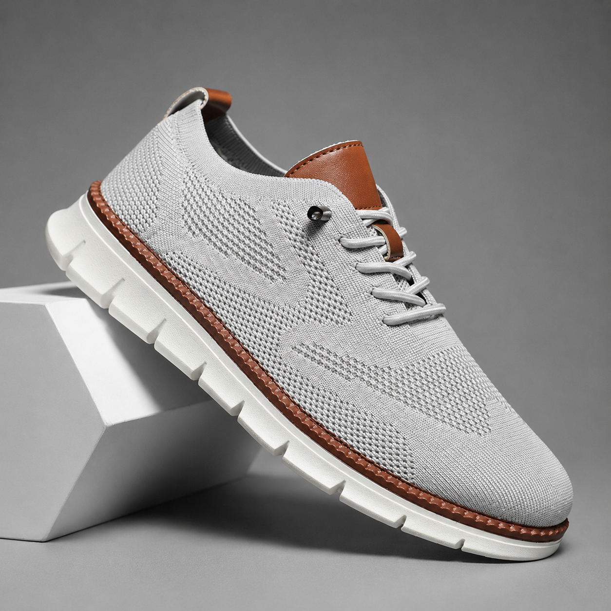 Nolan Men’s Breathable Knit Lace-Up Everyday Sneakers