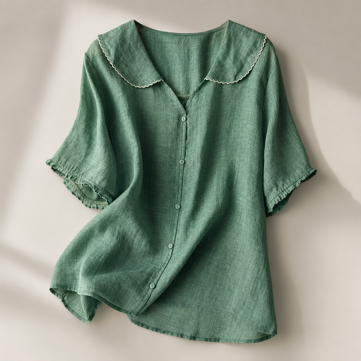 Lauren Women’s Scalloped-Collar Blouse