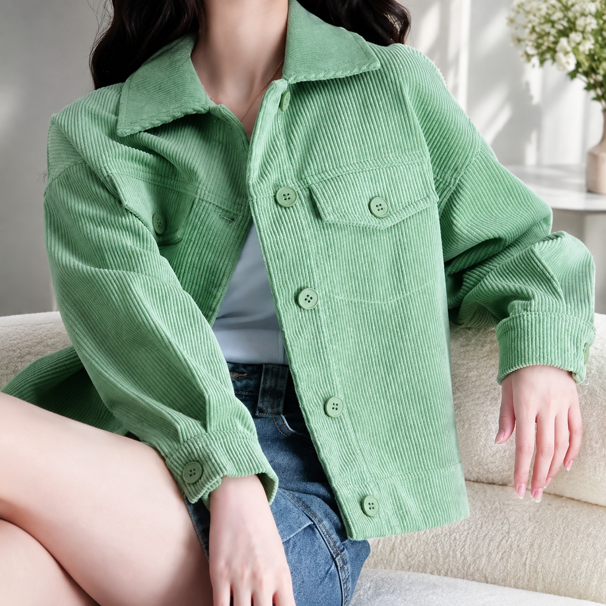 Bailey Corduroy Button Jacket