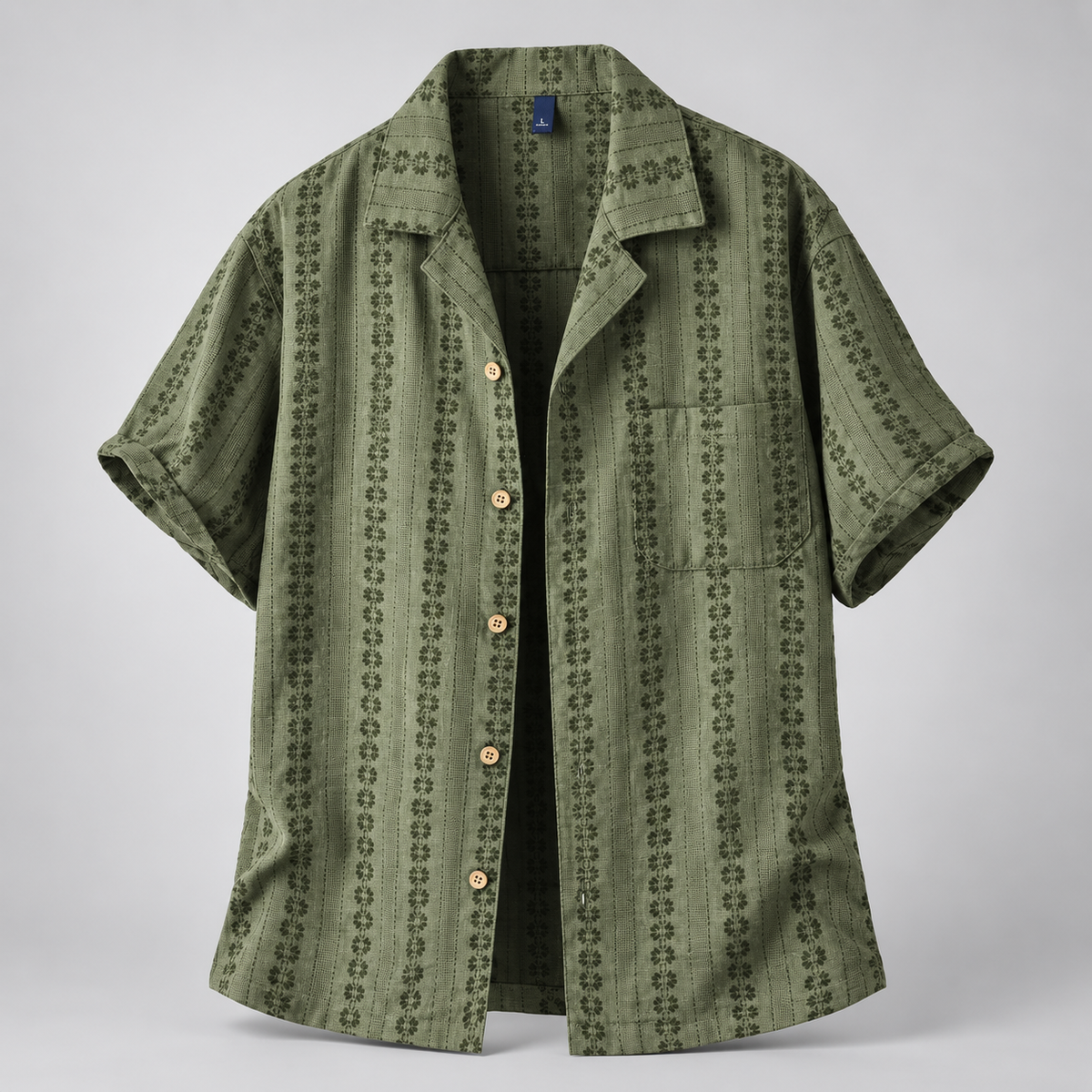 Étienne Men’s Summer Patterned Short-Sleeve Shirt