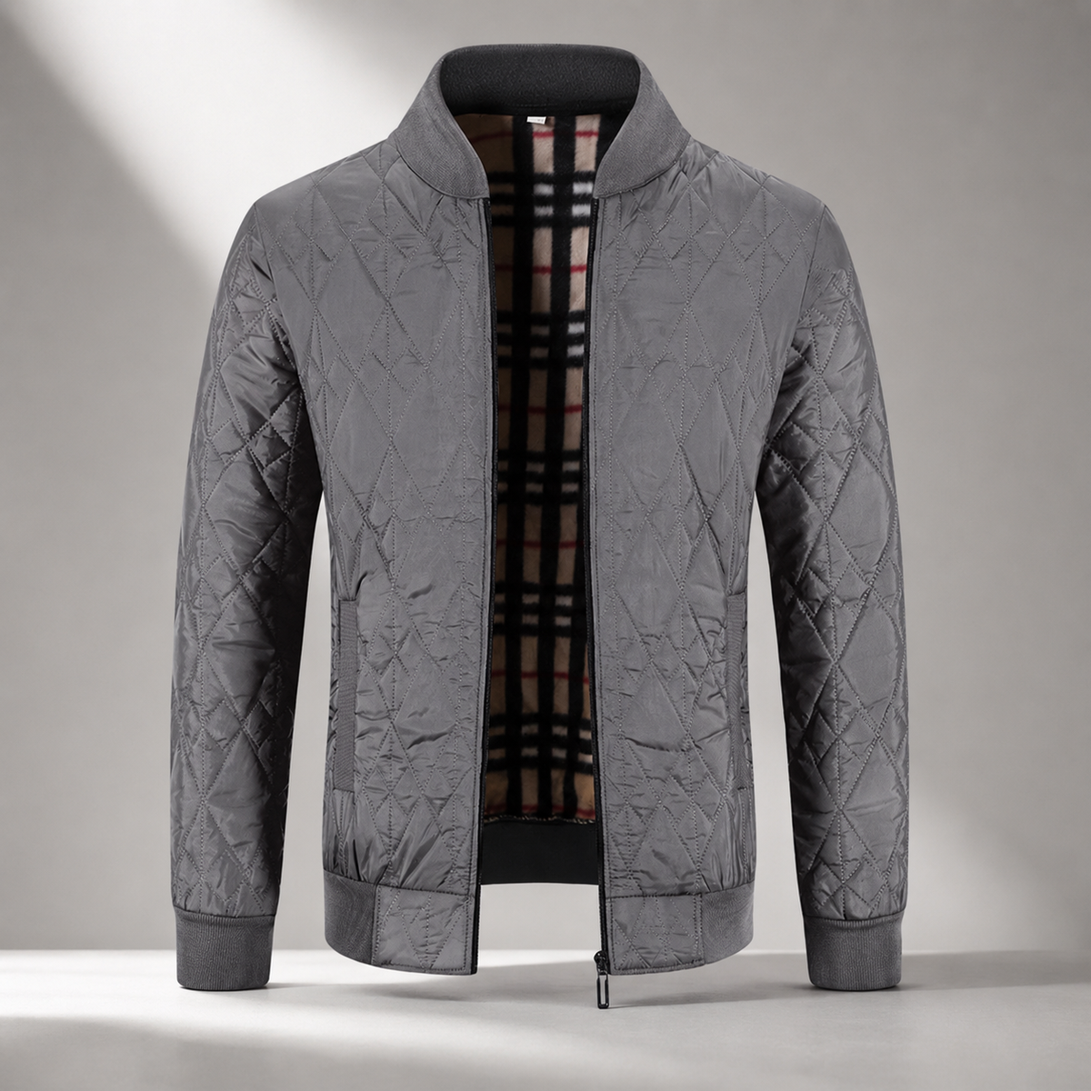 Austin Men’s Diamond Quilted Zip-Up Jacket