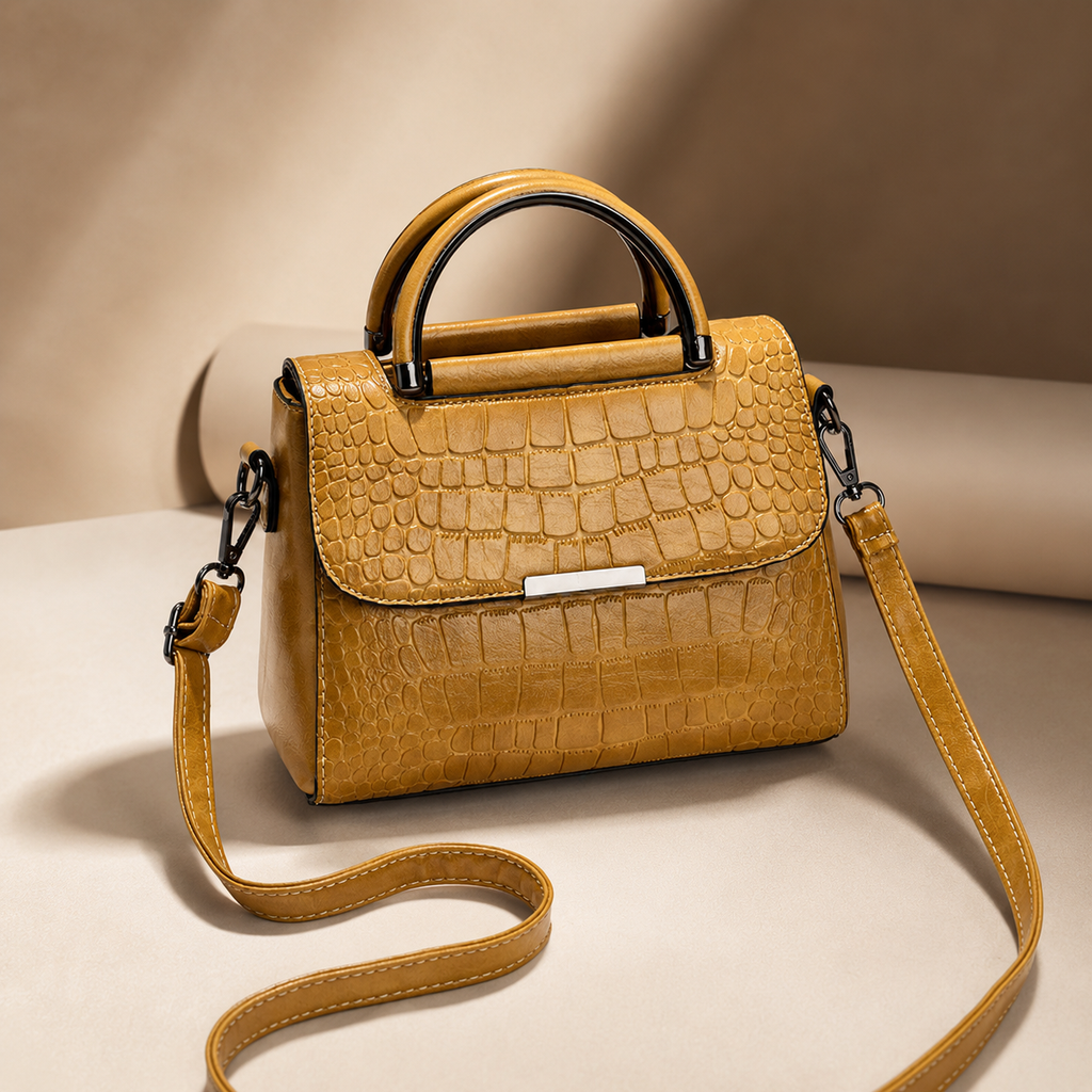 Camille Women’s Croc-Embossed Handbag